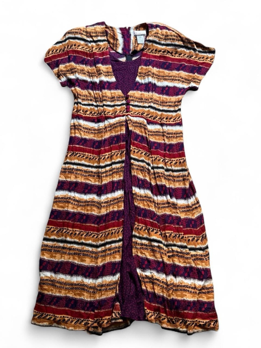 Vintage 1990s mock two-piece maxi dress With Shoulder Pads by Diana Marco